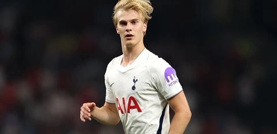 Futbolchi Tottenham formasida maydonda harakatda