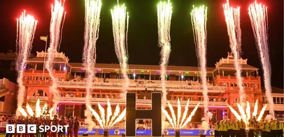 Fireworks display at The Hundred final event