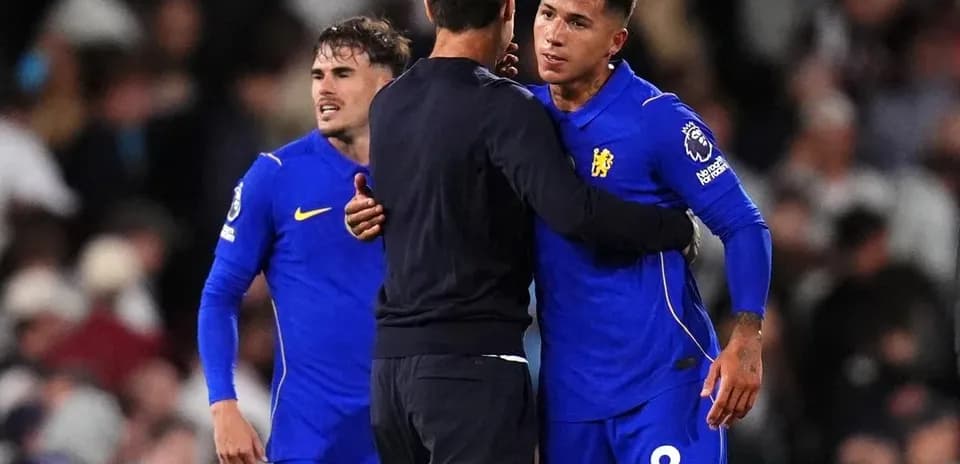 Chelsea players embracing after a match
