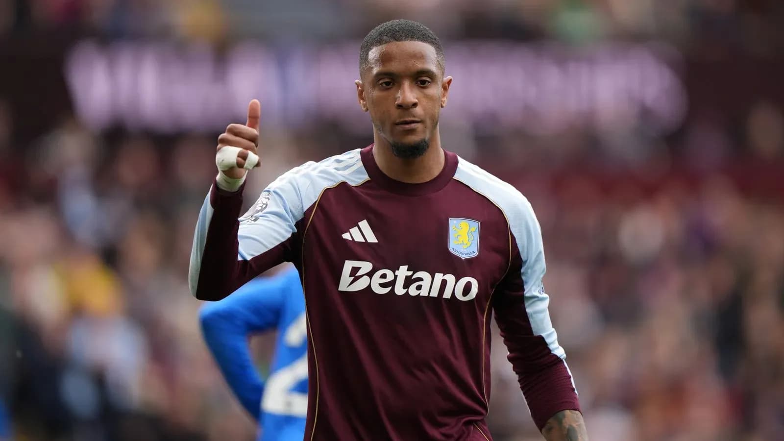 Aston Villa goalkeeper giving a thumbs up