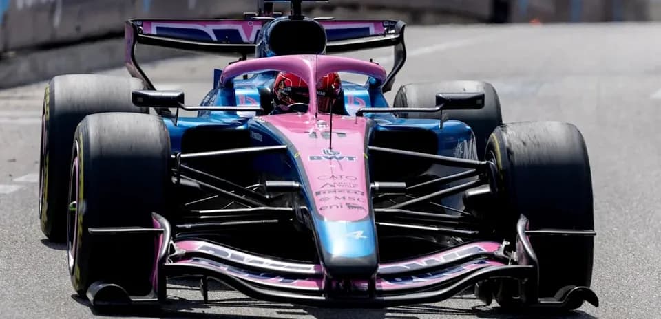 Formula 1 car racing on track during event