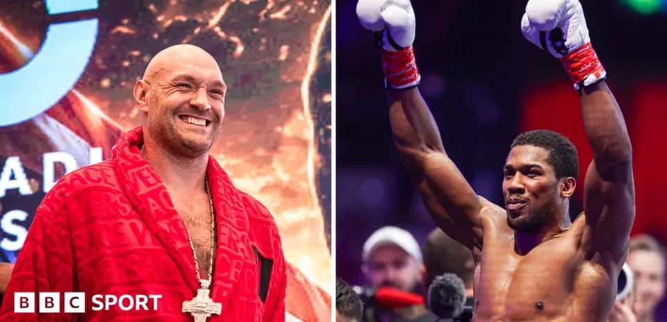 Tyson Fury and Anthony Joshua at boxing event