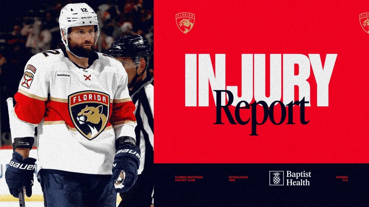Florida Panthers player during injury report announcement