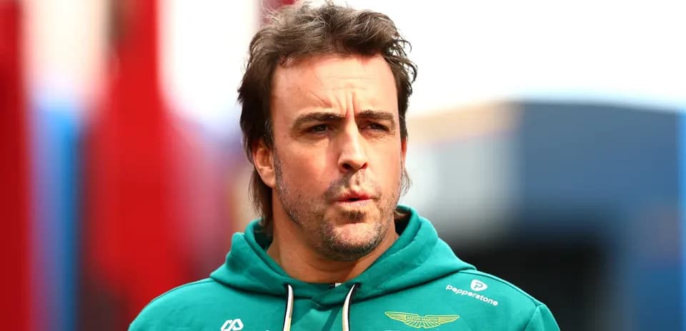 Formula 1 driver in Aston Martin hoodie
