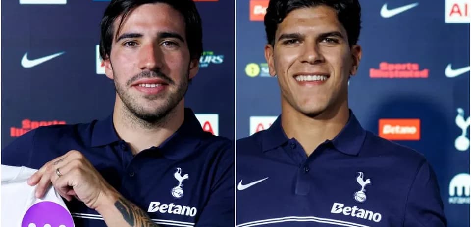 Two players at Tottenham Hotspur press conference