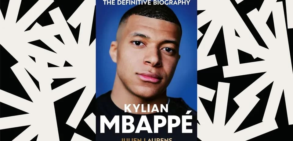 Kylian Mbappé biography cover featuring his portrait