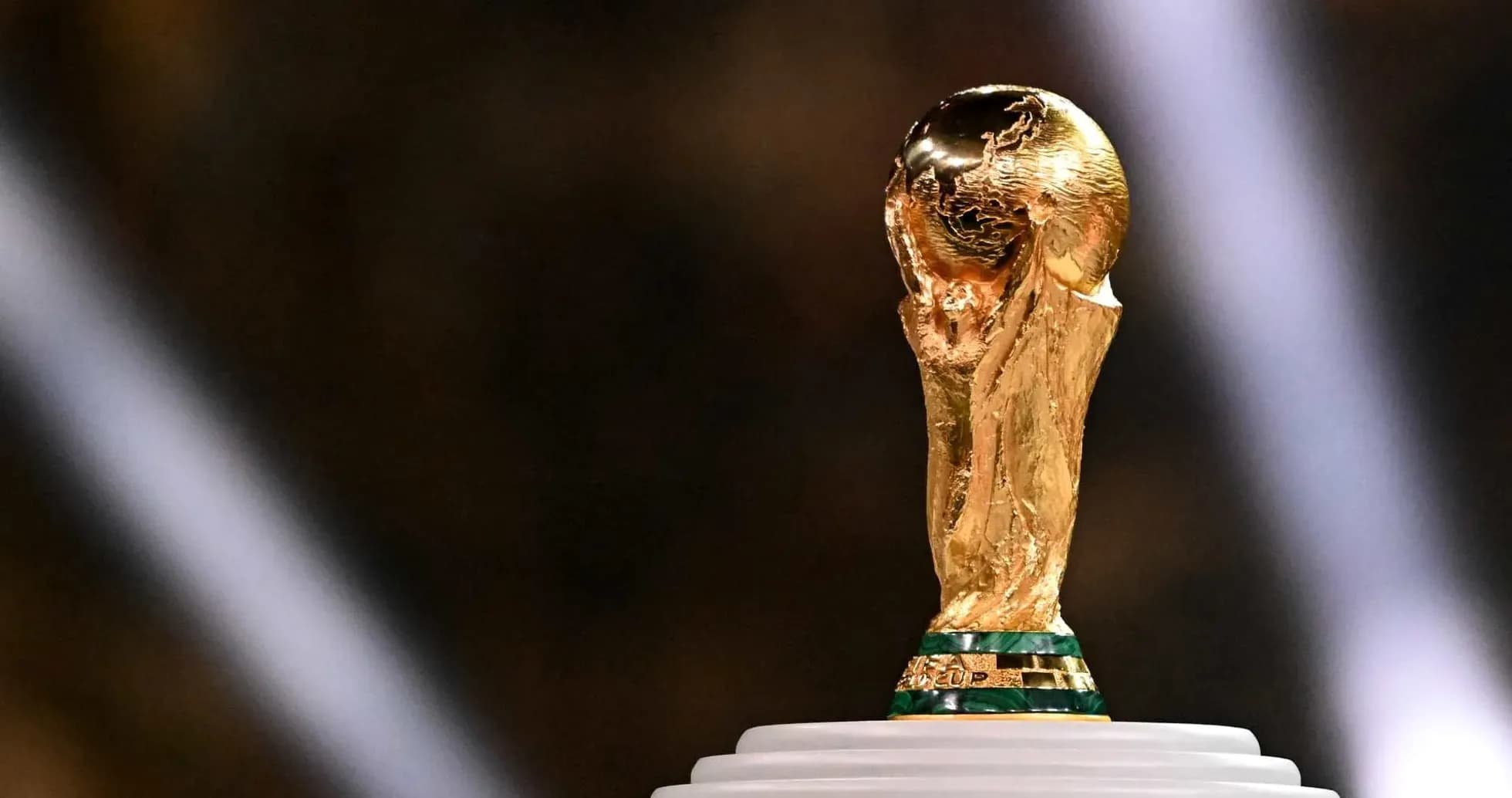 FIFA World Cup trophy on display