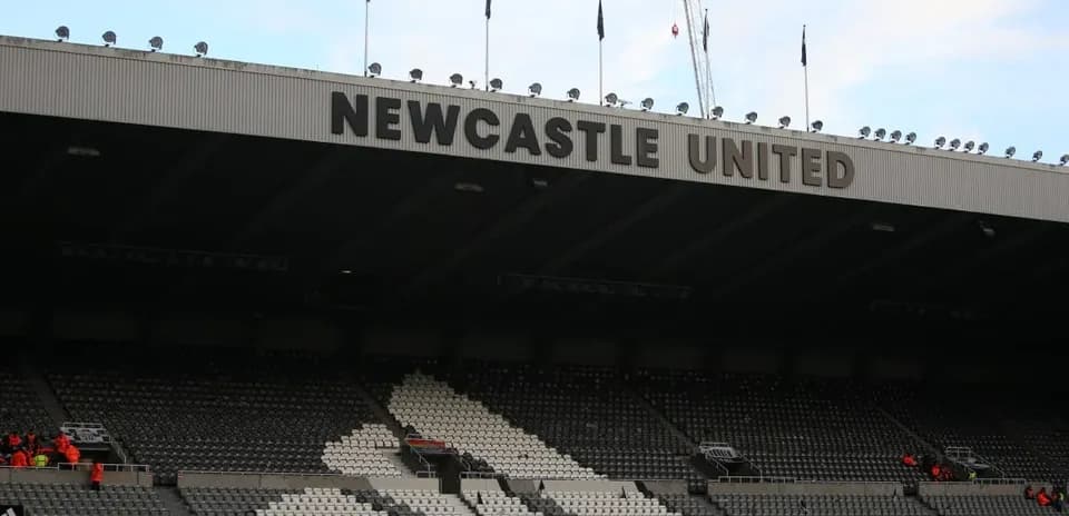 Newcastle United stadium exterior with seating area