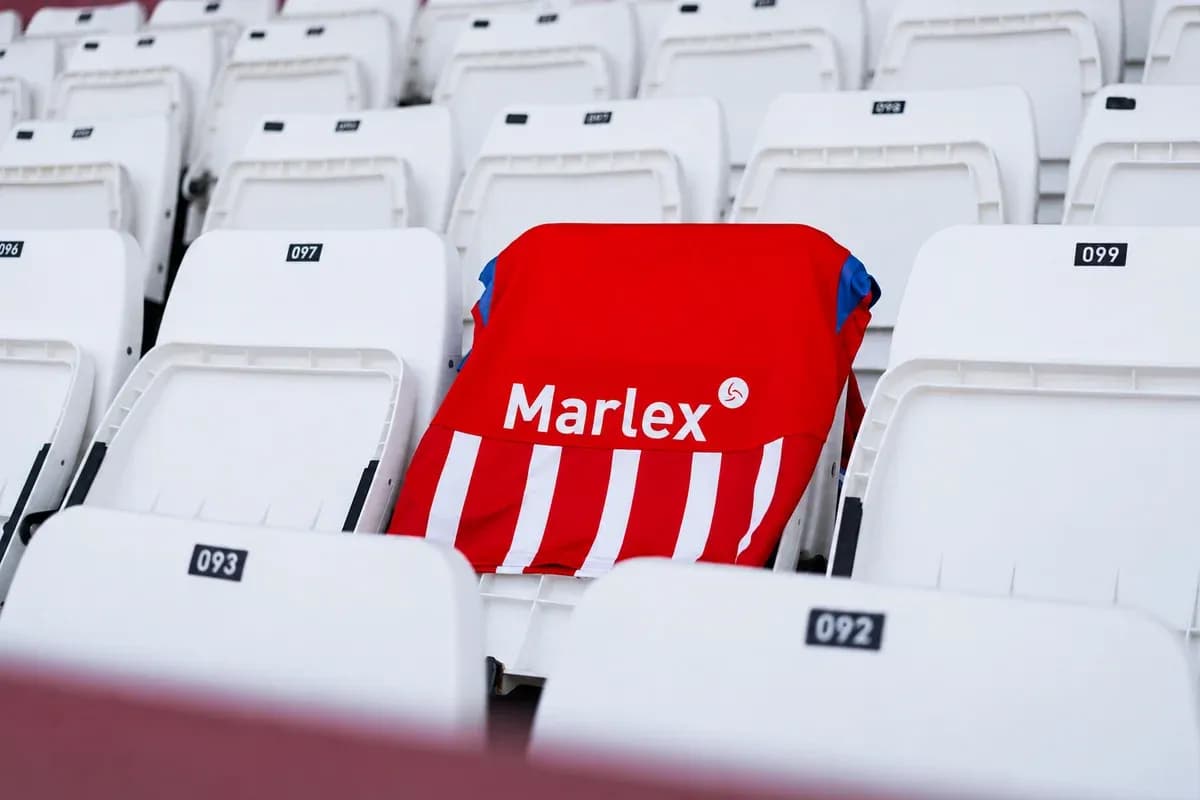 Marlex jersey placed on empty stadium seat