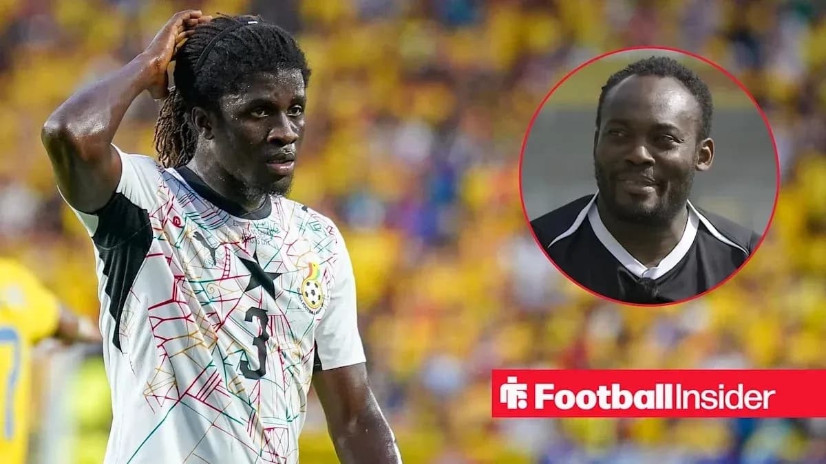 Ghana player in action during match, crowd in background Ghana player in action during match, crowd in background