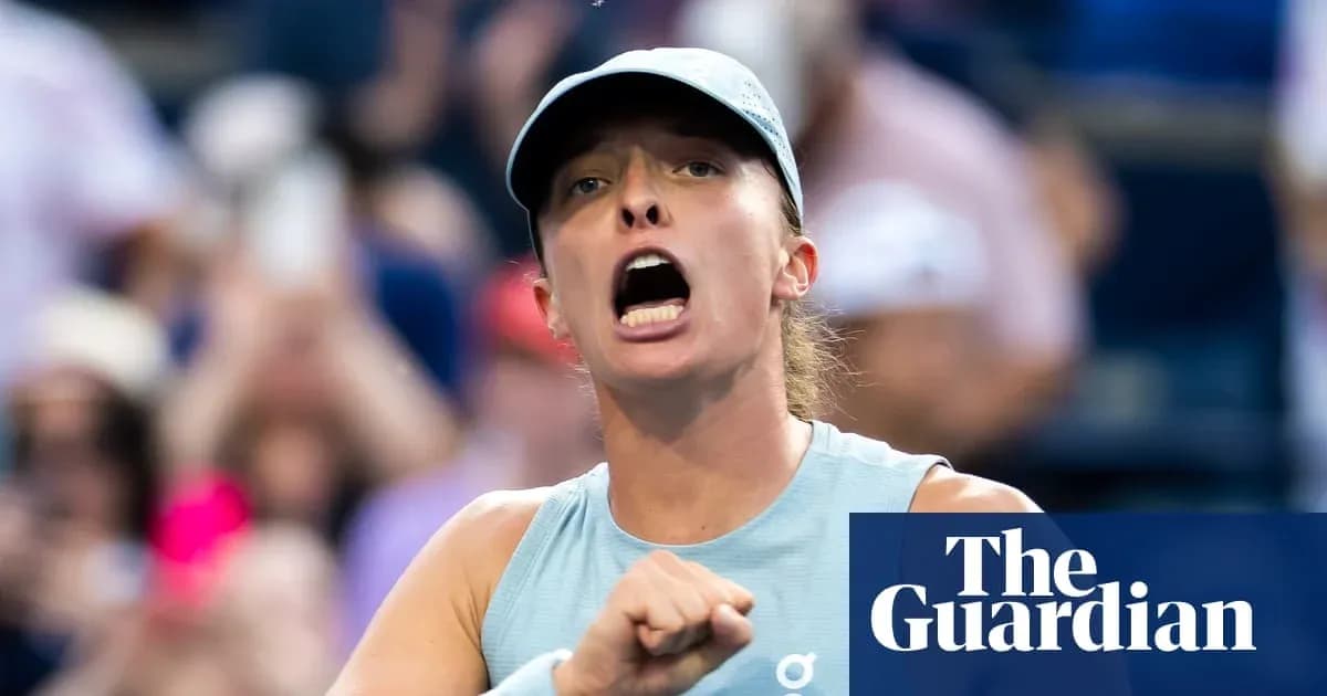 Tennis player celebrating during match at US Open Tennis player celebrating during match at US Open