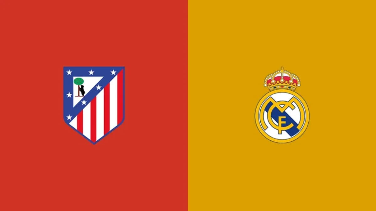 Atletiko va Real Madrid logotiplari Atletiko va Real Madrid logotiplari