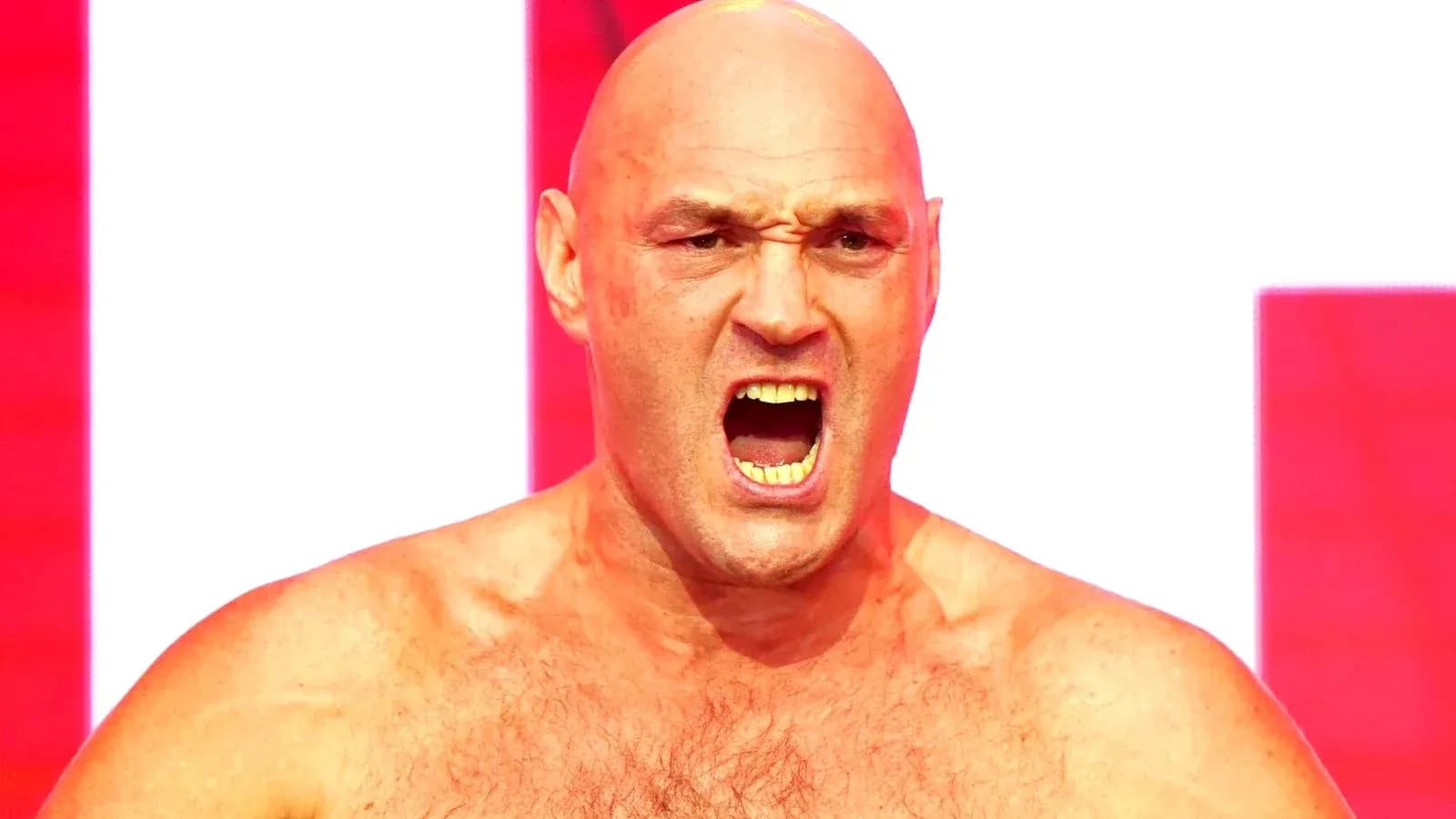 Boxer shouting with intense expression on stage Boxer shouting with intense expression on stage