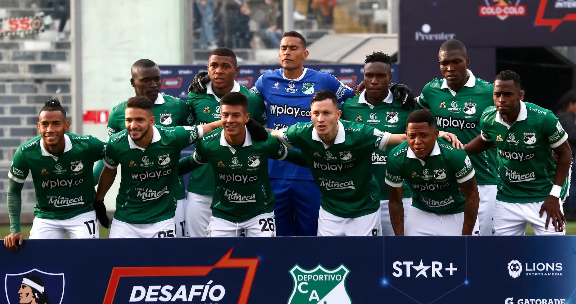 Deportivo Cali team posing for group photo Deportivo Cali team posing for group photo