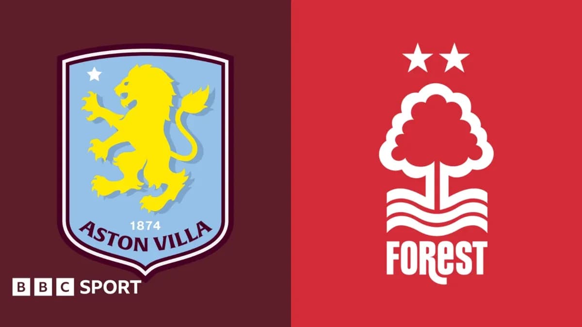 Aston Villa and Nottingham Forest logos side by side Aston Villa and Nottingham Forest logos side by side