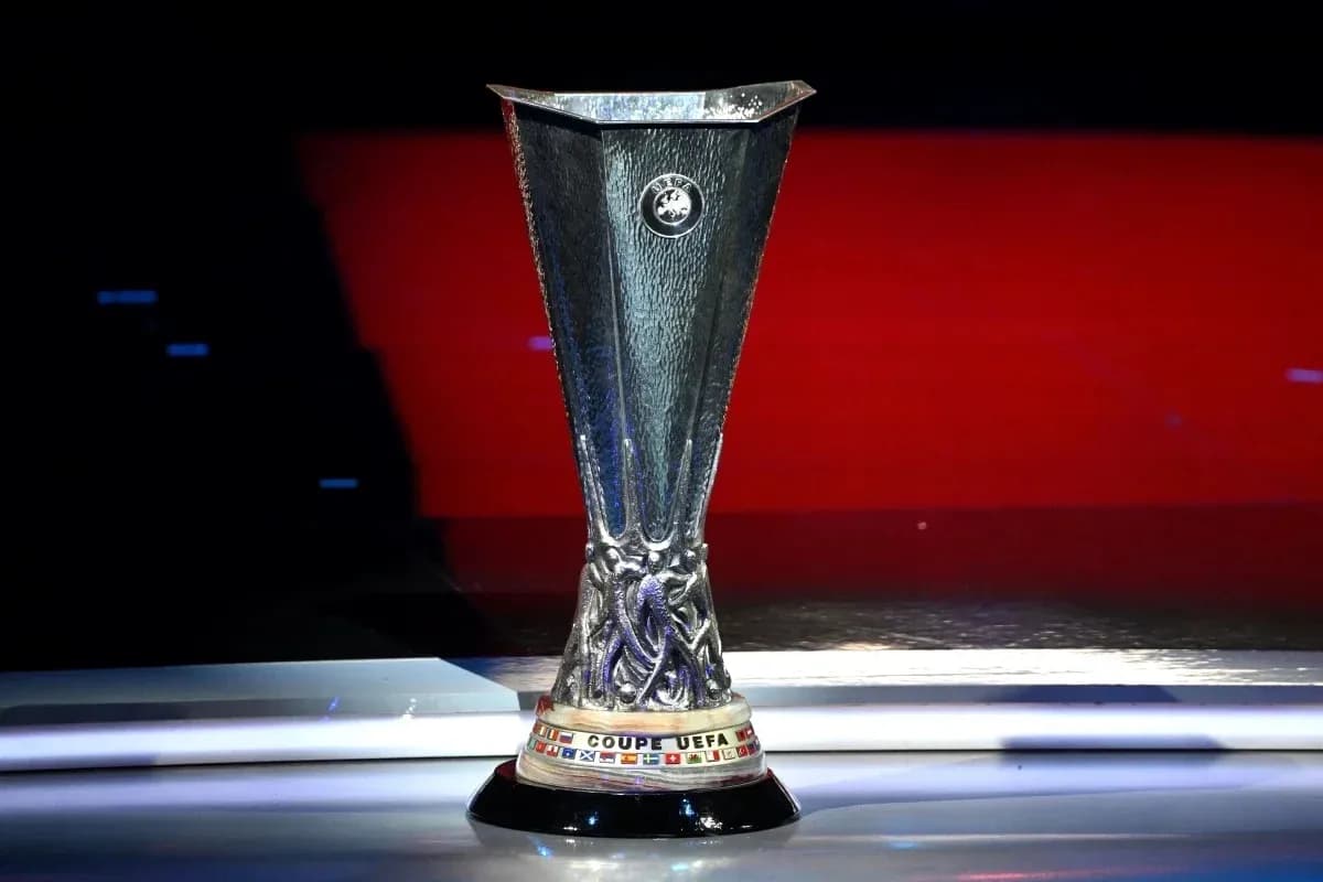 UEFA Europa League trophy on display UEFA Europa League trophy on display