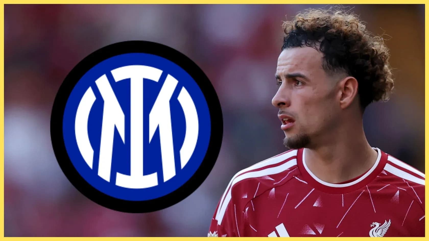 Futbolchi o'yin davomida Inter logosi bilan Futbolchi o'yin davomida Inter logosi bilan
