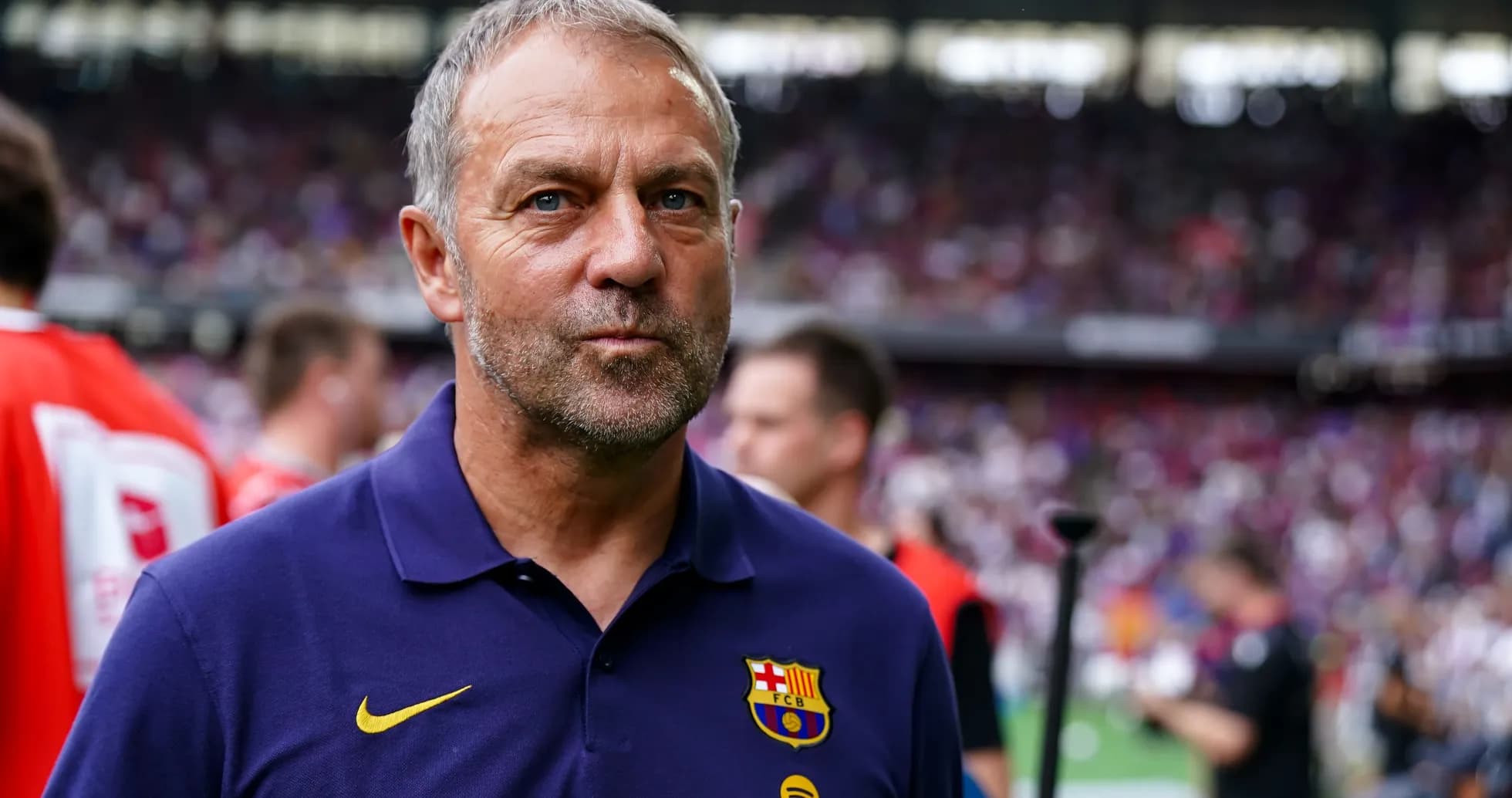 Barcelona coach on the sidelines during match Barcelona coach on the sidelines during match