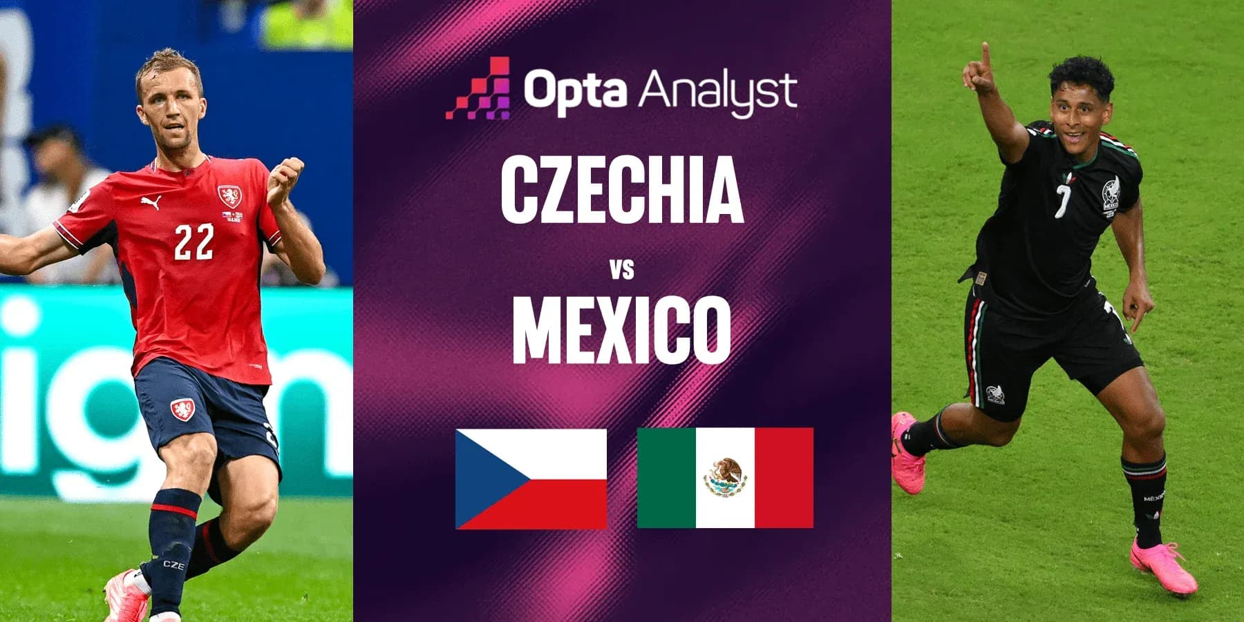 Czechia vs Mexico match graphic with players Czechia vs Mexico match graphic with players