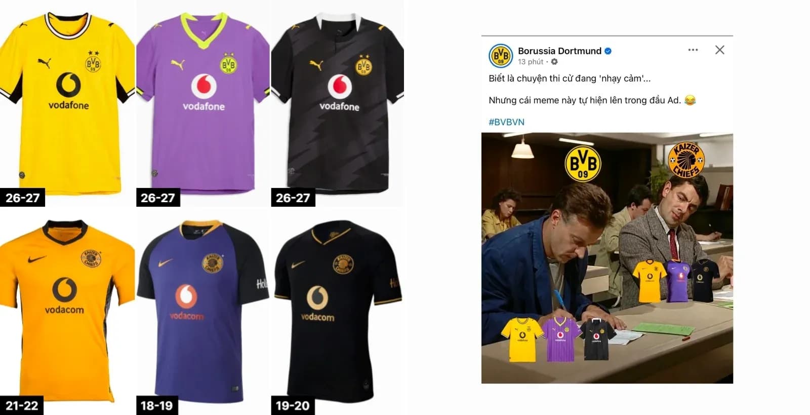 Various football jerseys displayed with a meme Various football jerseys displayed with a meme