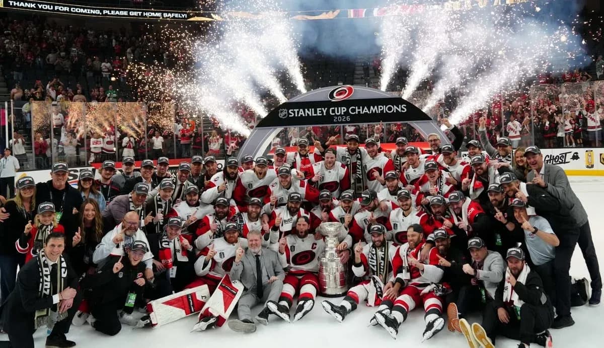 Carolina Hurricanes celebrate 2026 Stanley Cup victory Carolina Hurricanes celebrate 2026 Stanley Cup victory