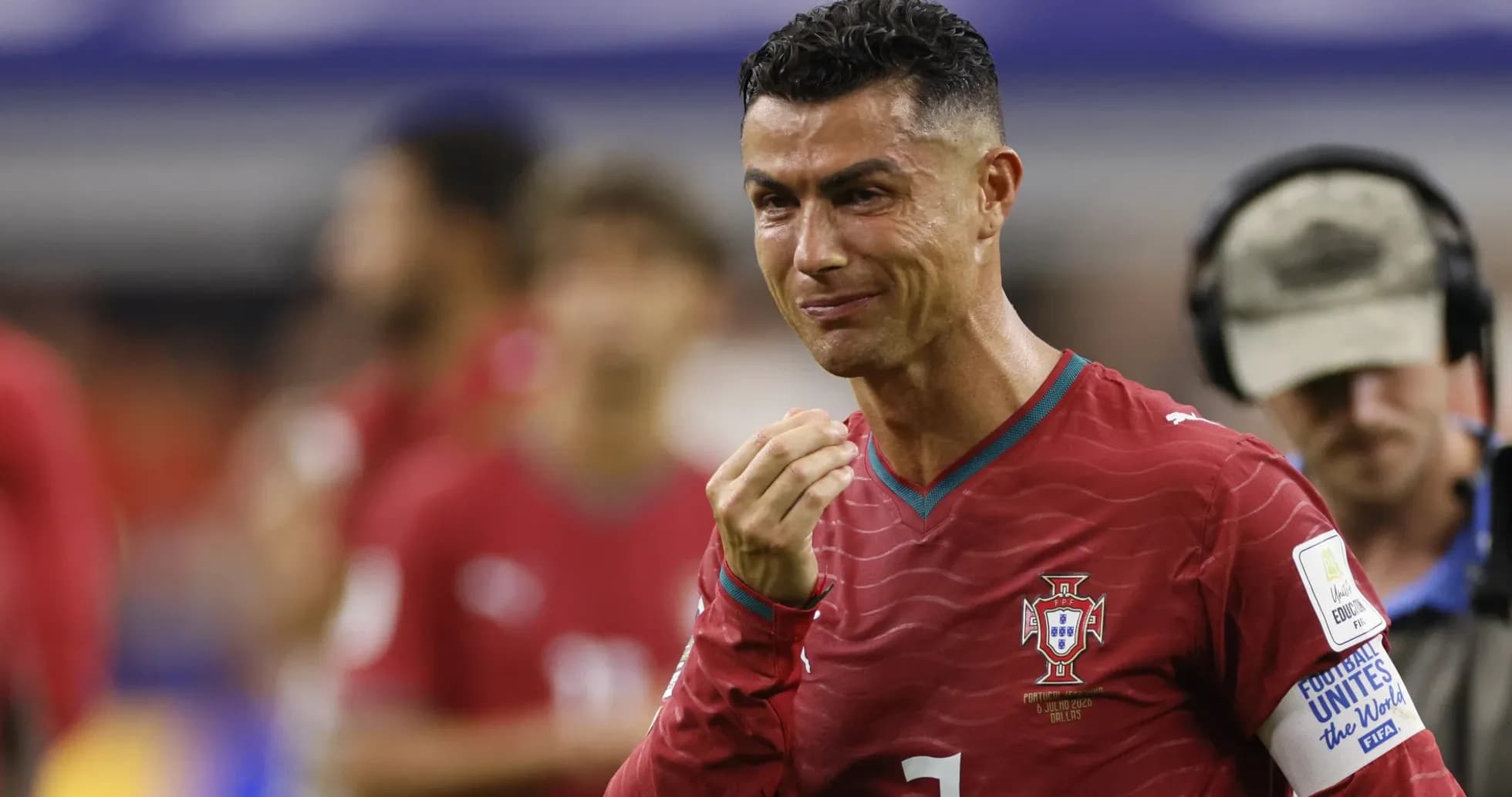 Cristiano Ronaldo in Portugal kit during match Cristiano Ronaldo in Portugal kit during match