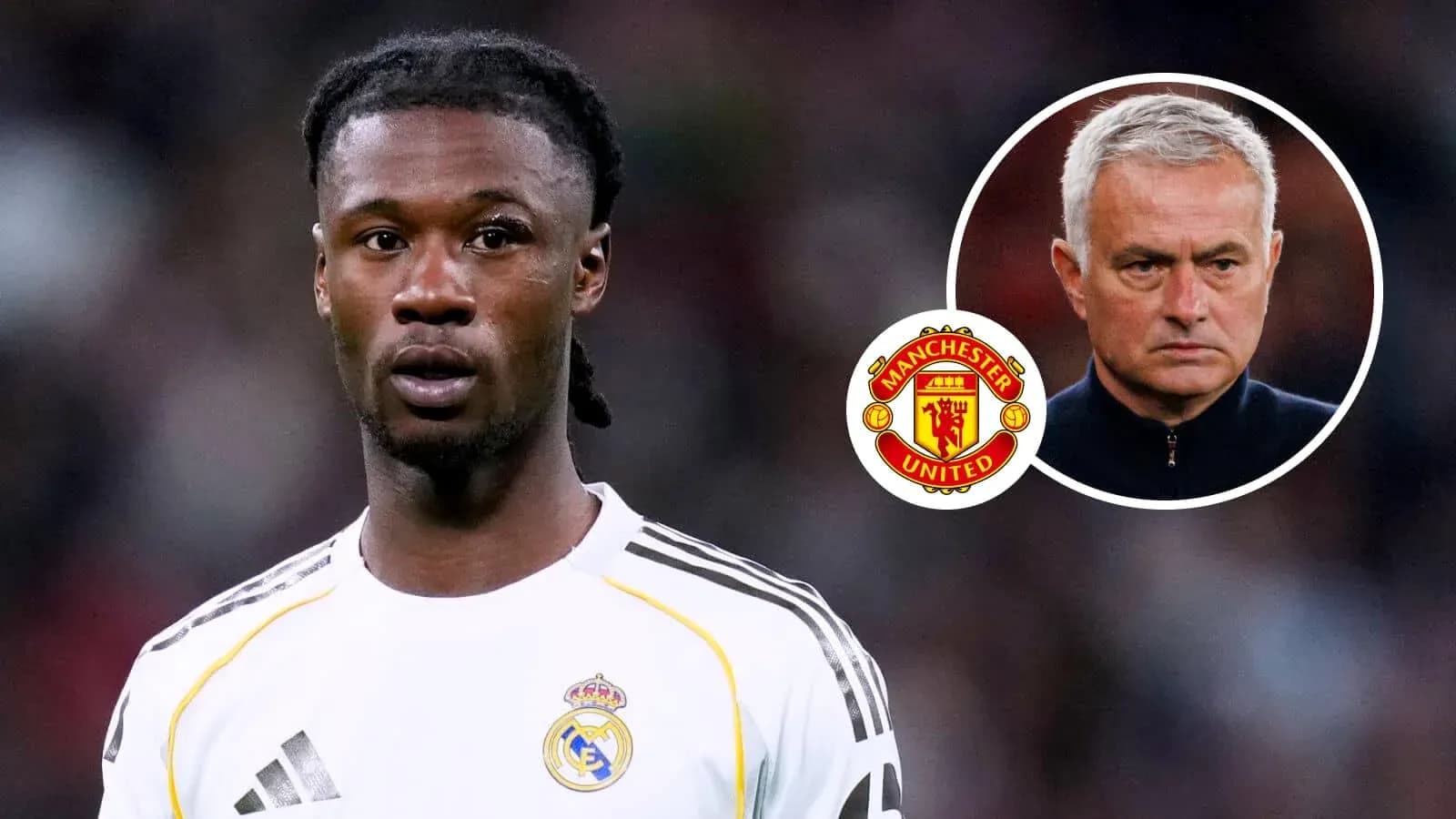 Futbolchi Real Madrid formasida maydonda turibdi Futbolchi Real Madrid formasida maydonda turibdi
