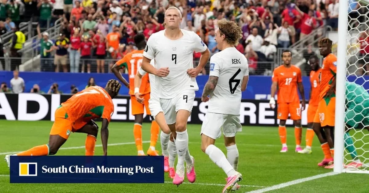 Norway players celebrating a goal during match Norway players celebrating a goal during match