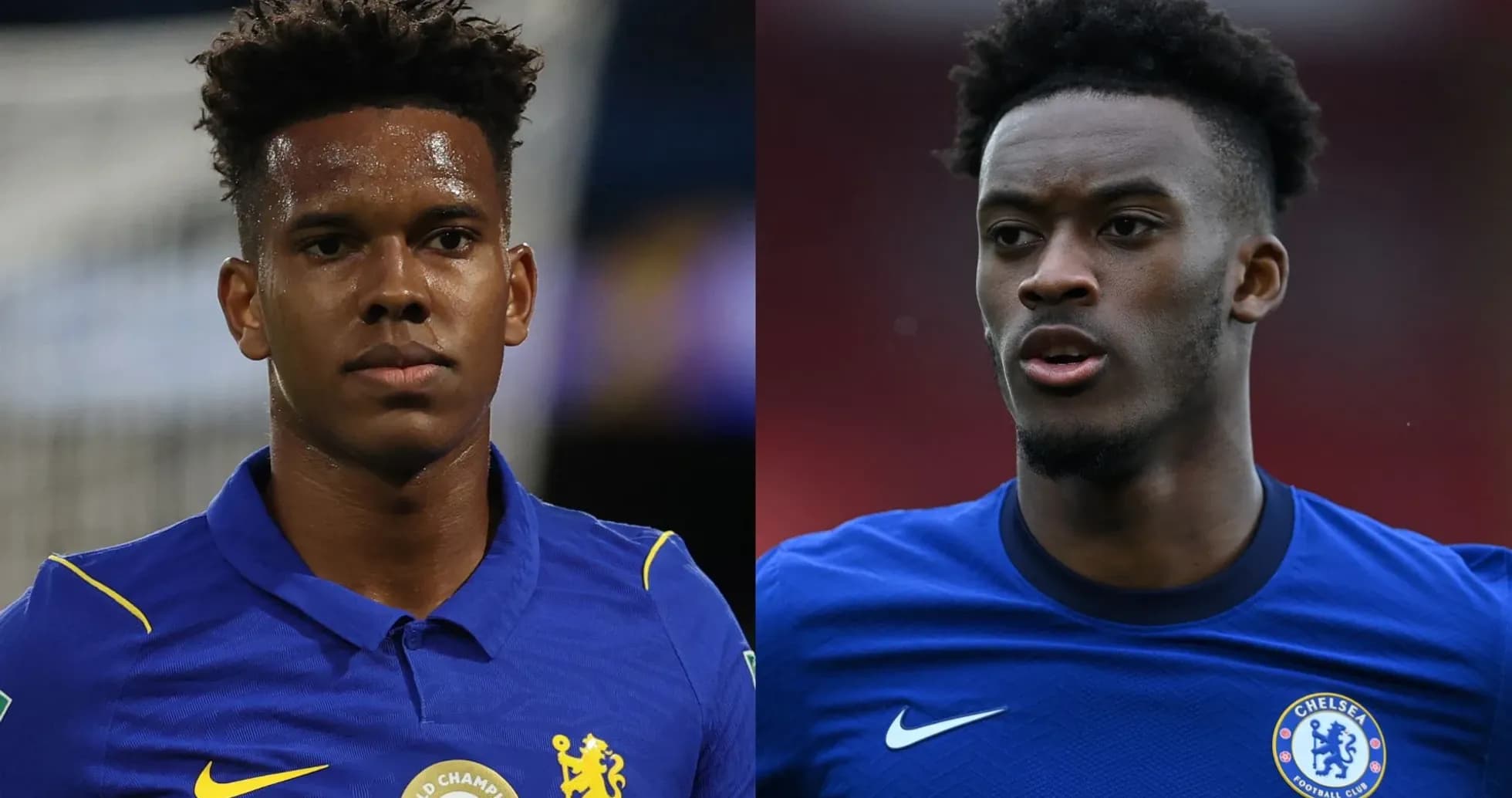 Ikkita futbolchi Chelsea formasida ko'rinmoqda Ikkita futbolchi Chelsea formasida ko'rinmoqda