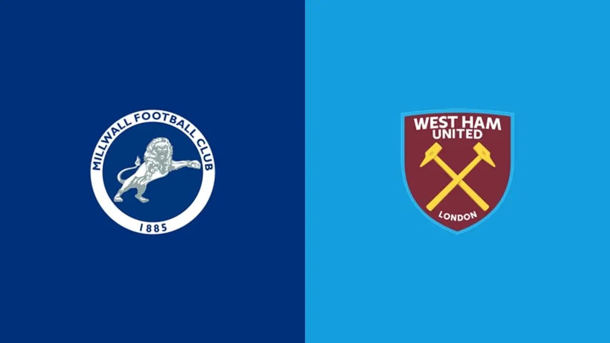 Millwall and West Ham United club logos Millwall and West Ham United club logos
