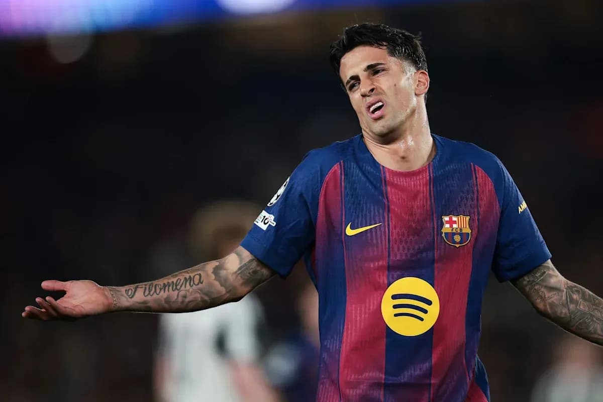 Barcelona player expressing frustration on the field Barcelona player expressing frustration on the field