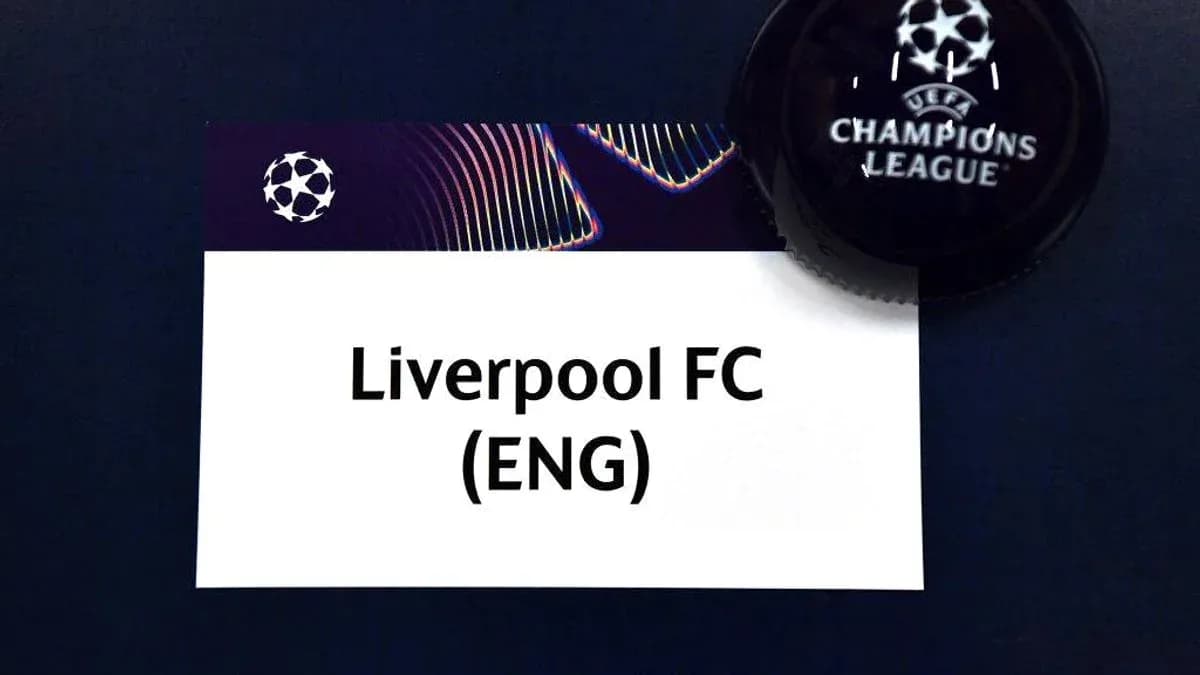 Liverpool FC nameplate with UEFA Champions League logo Liverpool FC nameplate with UEFA Champions League logo
