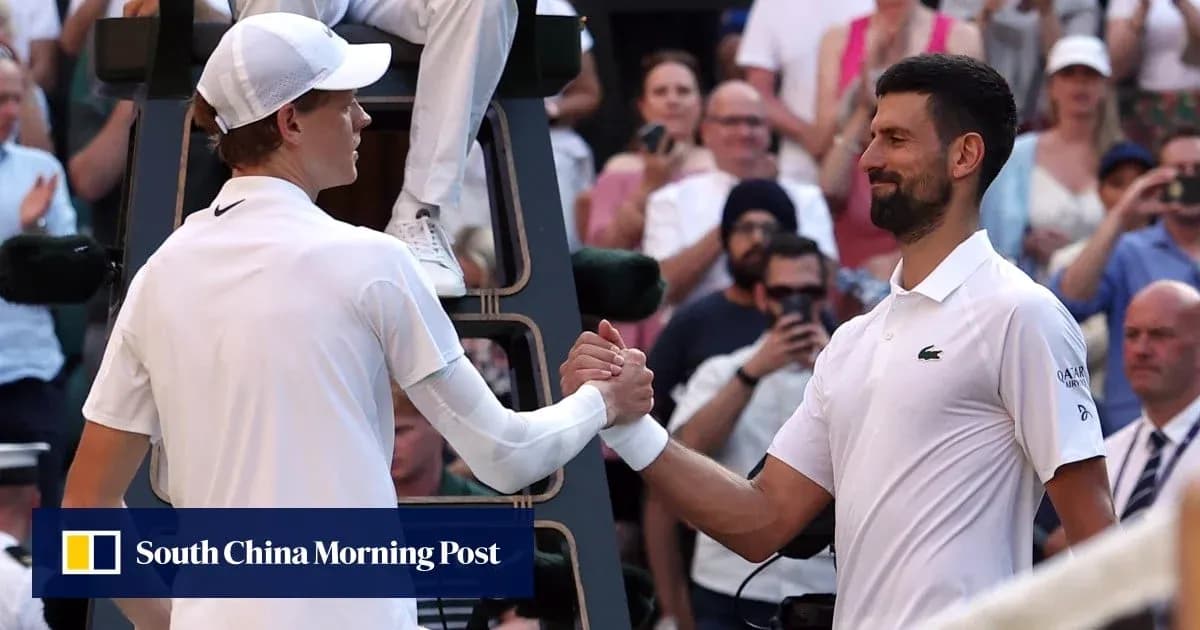 Tennis players shaking hands after match at Wimbledon Tennis players shaking hands after match at Wimbledon