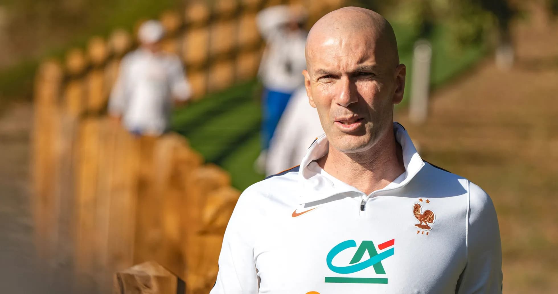 Zinedine Zidane at training session with team Zinedine Zidane at training session with team