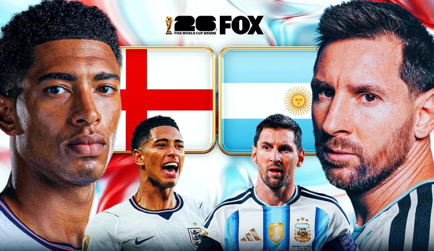 England vs Argentina match preview with players' portraits England vs Argentina match preview with players' portraits
