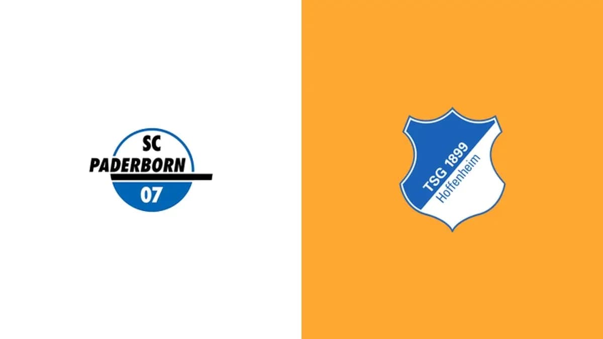 Logos of SC Paderborn 07 and TSG Hoffenheim Logos of SC Paderborn 07 and TSG Hoffenheim