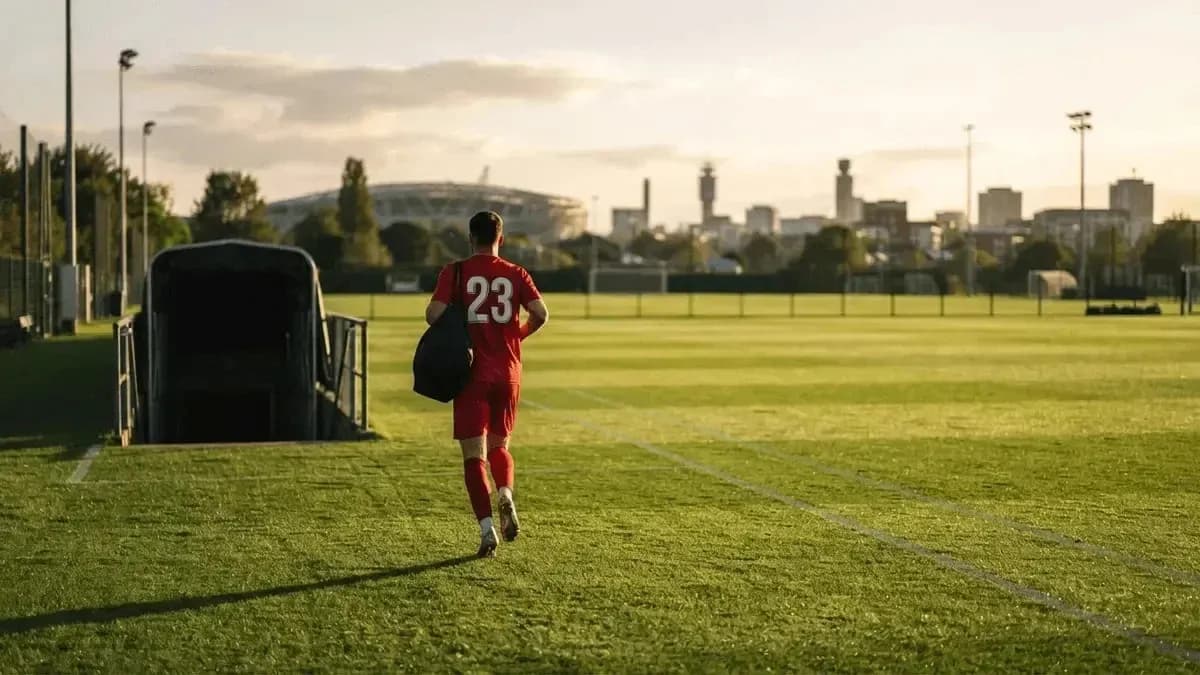 Futbolchi 23 raqamli forma bilan maydonga kiryapti Futbolchi 23 raqamli forma bilan maydonga kiryapti