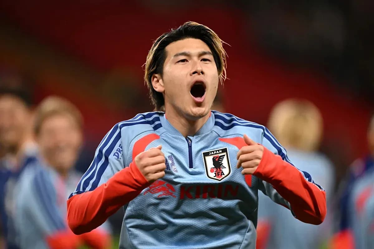 Japan player celebrating before a match Japan player celebrating before a match