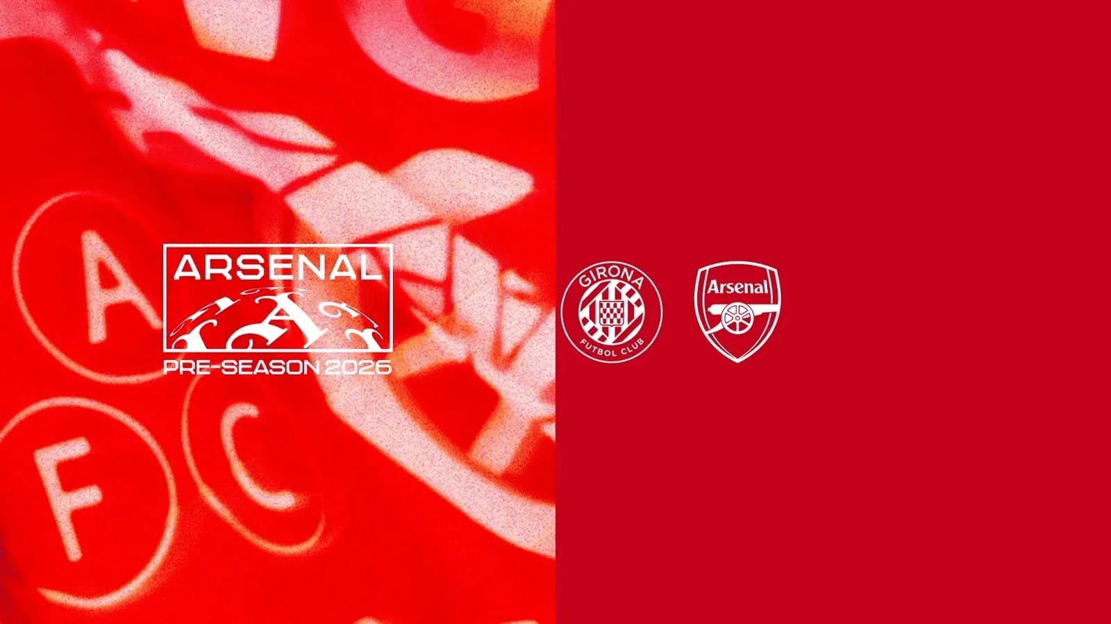 Arsenal vs Girona pre-season 2026 promotional graphic Arsenal vs Girona pre-season 2026 promotional graphic