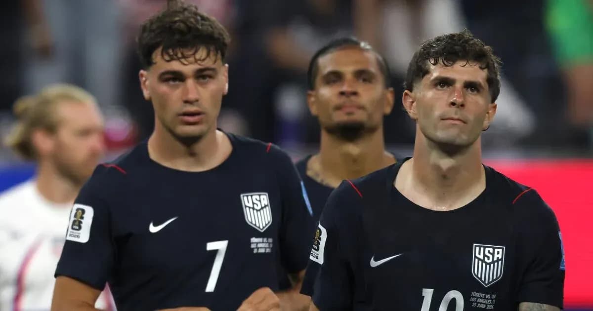 USMNT players walking off the field after match USMNT players walking off the field after match