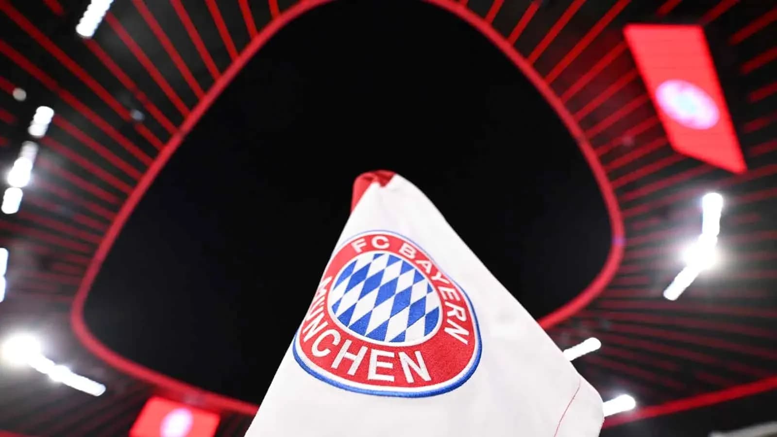 FC Bayern München flag inside the stadium FC Bayern München flag inside the stadium
