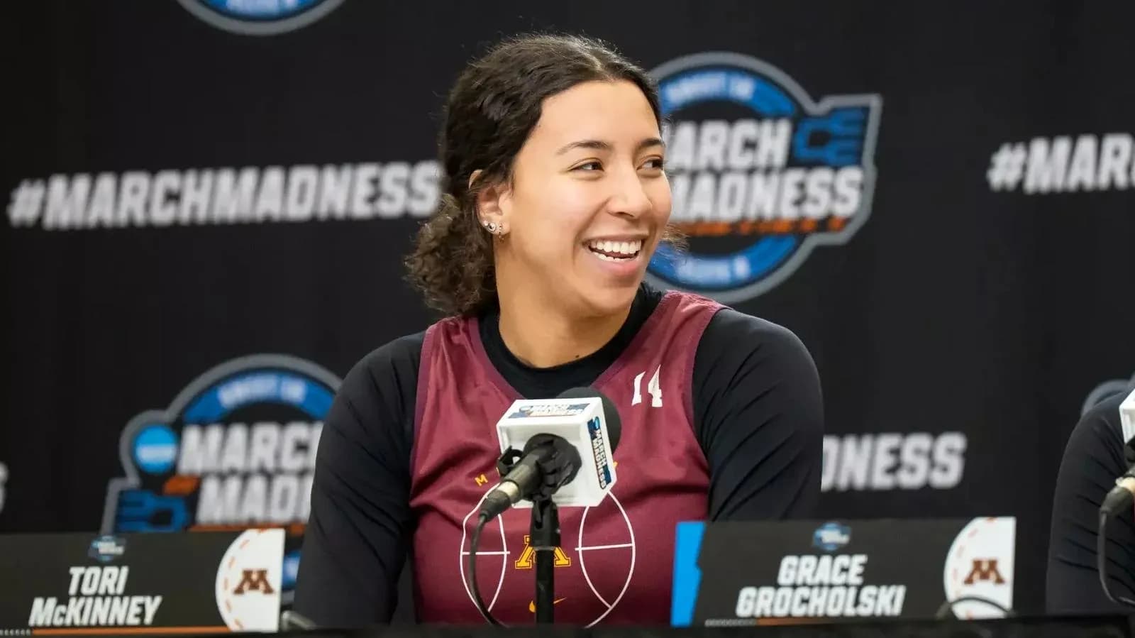 Tori McKinney speaking at March Madness press conference Tori McKinney speaking at March Madness press conference