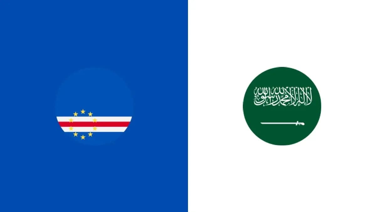 Cape Verde and Saudi Arabia flags side by side Cape Verde and Saudi Arabia flags side by side