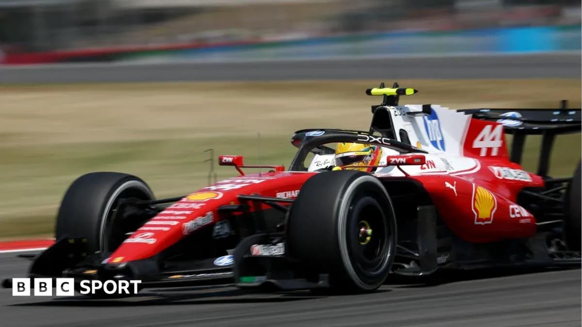 Formula 1 car racing on track during event Formula 1 car racing on track during event