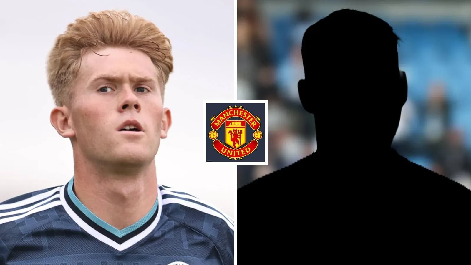 Futbolchi, Manchester United logosi va siluet Futbolchi, Manchester United logosi va siluet