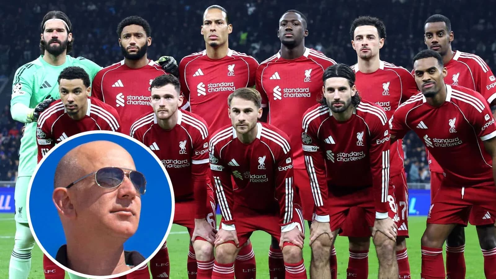 Liverpool FC players posing for team photo Liverpool FC players posing for team photo