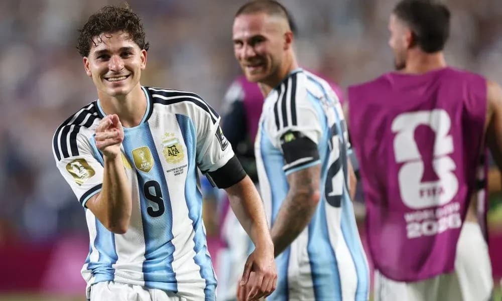 Argentina player celebrating during match Argentina player celebrating during match