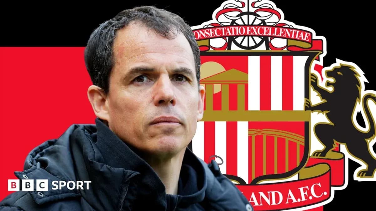 Sunderland AFC logo with coach in foreground Sunderland AFC logo with coach in foreground