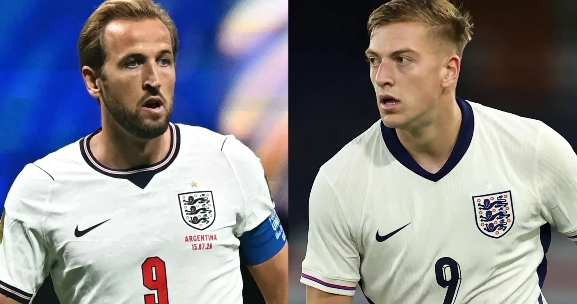 Ikkita futbolchi England terma jamoasi formasida Ikkita futbolchi England terma jamoasi formasida