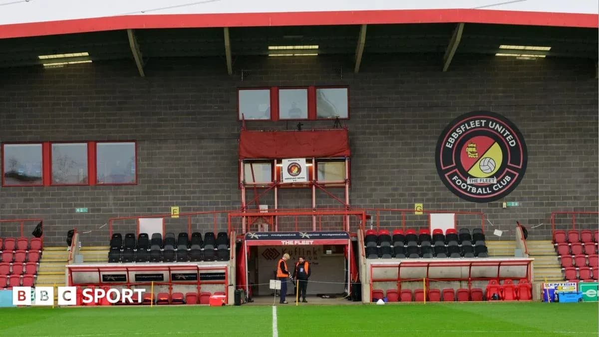Ebbsfleet United stadium entrance and seating area Ebbsfleet United stadium entrance and seating area